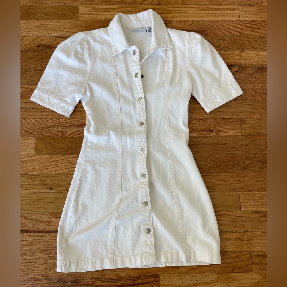 White denim dress
